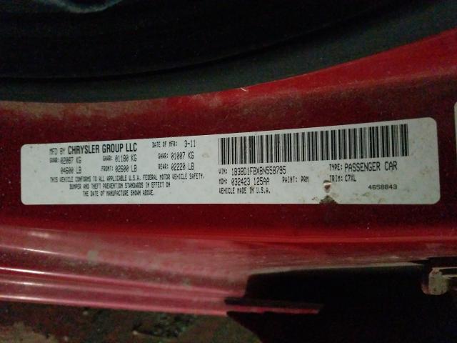2011 DODGE AVENGER MA 1B3BD1FBXBN558795