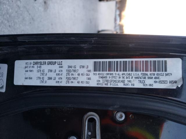 2010 DODGE RAM 1500 1D7RB1GP2AS101482