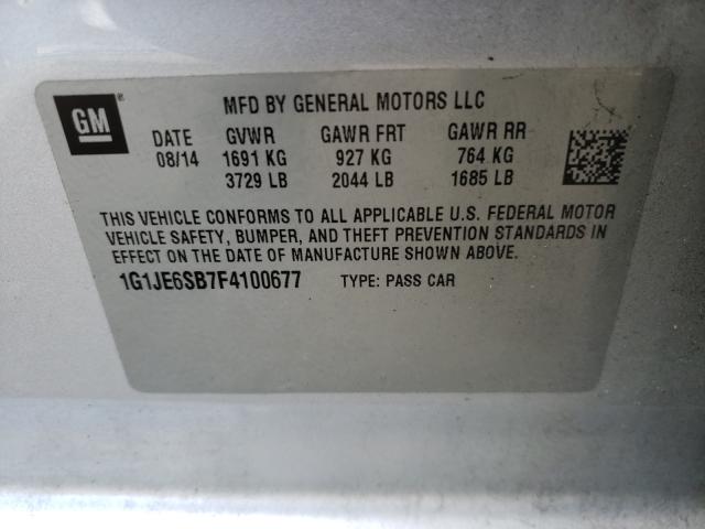 2015 CHEVROLET SONIC LTZ 1G1JE6SB7F4100677