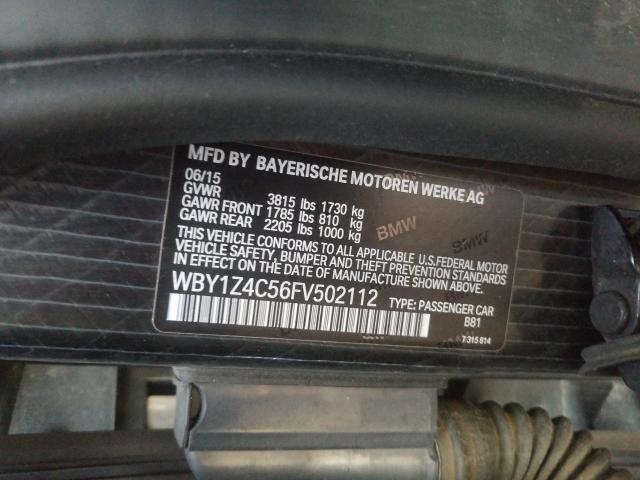 2015 BMW I3 REX WBY1Z4C56FV502112