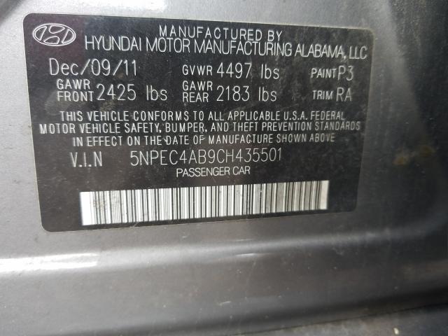 2012 HYUNDAI SONATA SE 5NPEC4AB9CH435501