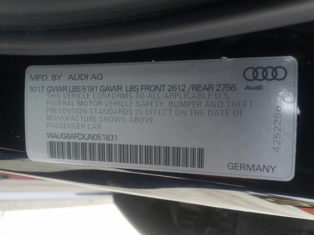2018 AUDI A6 PREMIUM WAUG8AFCXJN051831