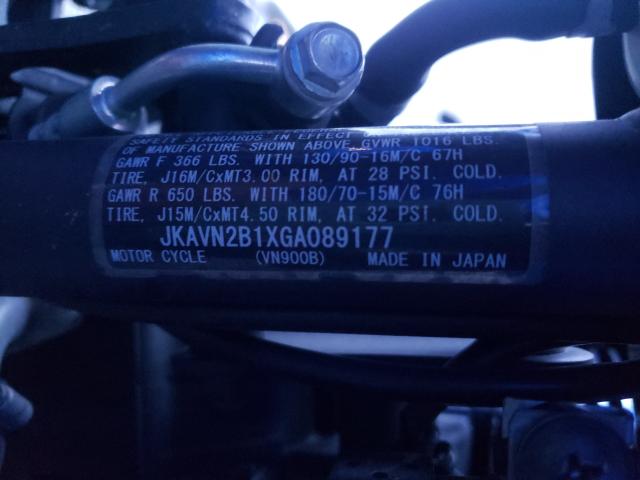 2016 KAWASAKI VN900 B JKAVN2B1XGA089177