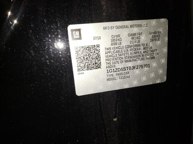 2018 CHEVROLET MALIBU LT 1G1ZD5ST0JF275701