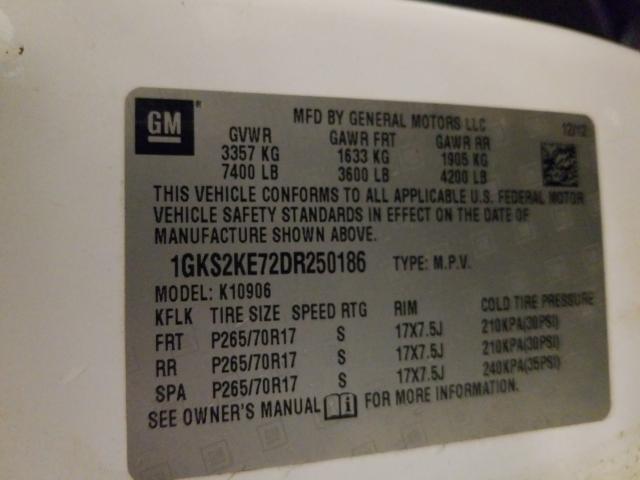 2013 GMC YUKON XL K 1GKS2KE72DR250186
