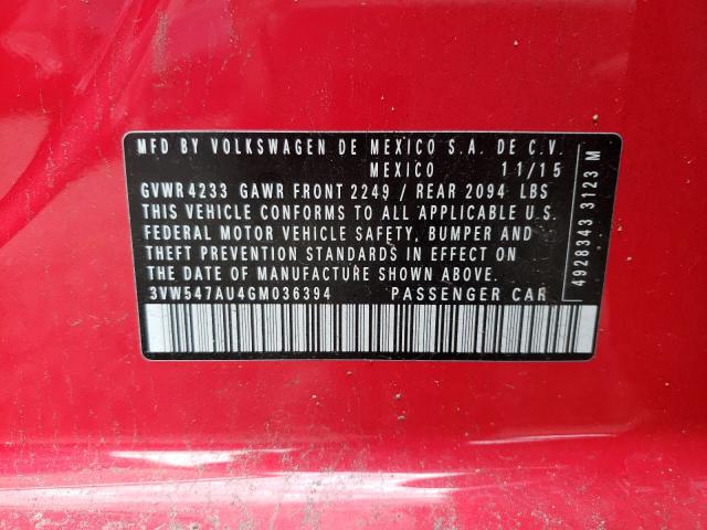 2016 VOLKSWAGEN GTI S/SE 3VW547AU4GM036394