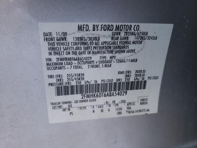 2010 FORD FLEX LIMIT 2FMHK6DT6ABA54029