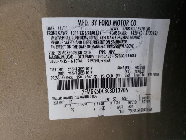 2012 FORD FLEX 2FMGK5DC8CBD13905