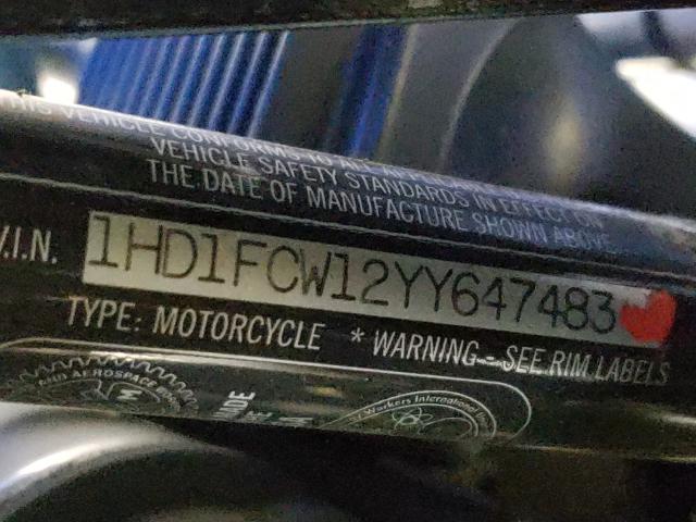 2000 HARLEY-DAVIDSON FLHTCUI 1HD1FCW12YY647483