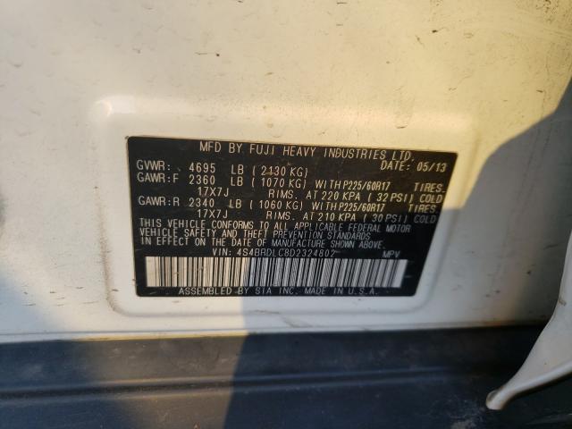 2013 SUBARU OUTBACK 3. 4S4BRDLC8D2324802