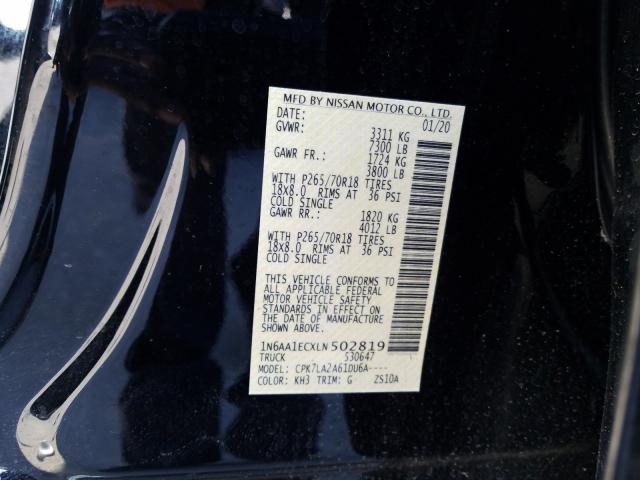 2020 NISSAN TITAN S 1N6AA1ECXLN502819