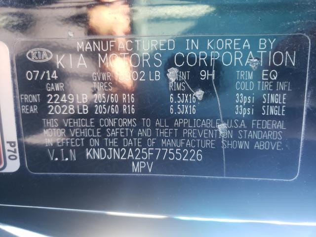 2015 KIA SOUL KNDJN2A25F7755226