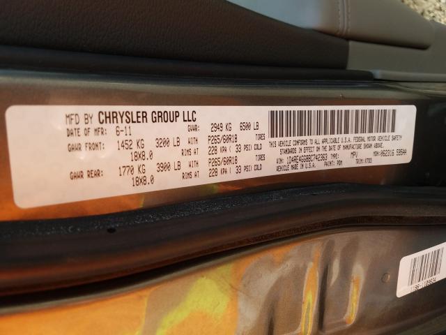 2011 DODGE DURANGO CR 1D4RE4GG8BC742363