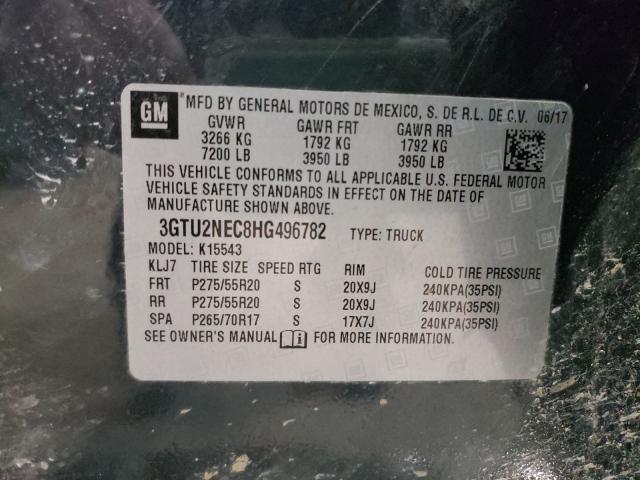 2017 GMC SIERRA K15 3GTU2NEC8HG496782