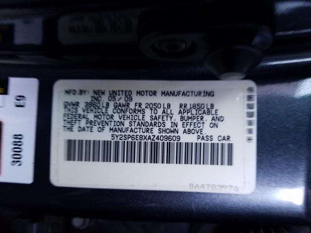 2010 PONTIAC VIBE 5Y2SP6E8XAZ409609