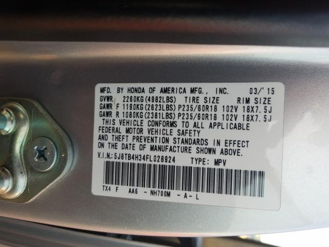 2015 ACURA RDX 5J8TB4H34FL028924