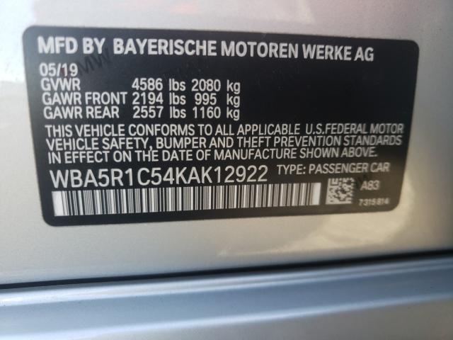 2019 BMW 330I WBA5R1C54KAK12922