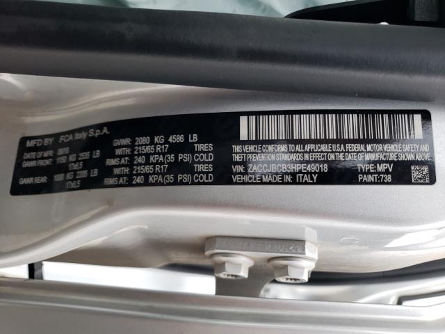 2017 JEEP RENEGADE T ZACCJBCB3HPE49018