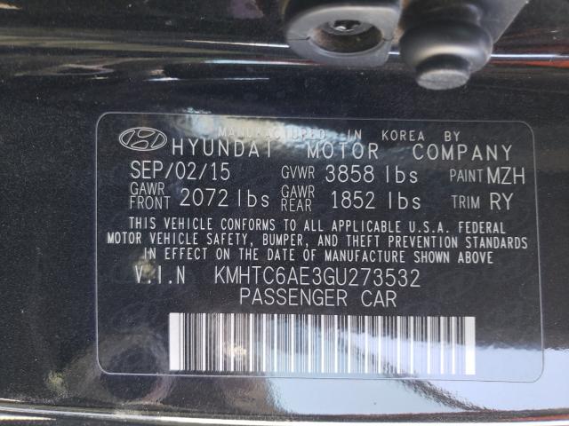 2016 HYUNDAI VELOSTER T KMHTC6AE3GU273532