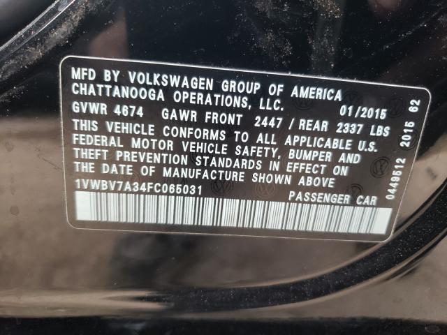2015 VOLKSWAGEN PASSAT SE 1VWBV7A34FC065031