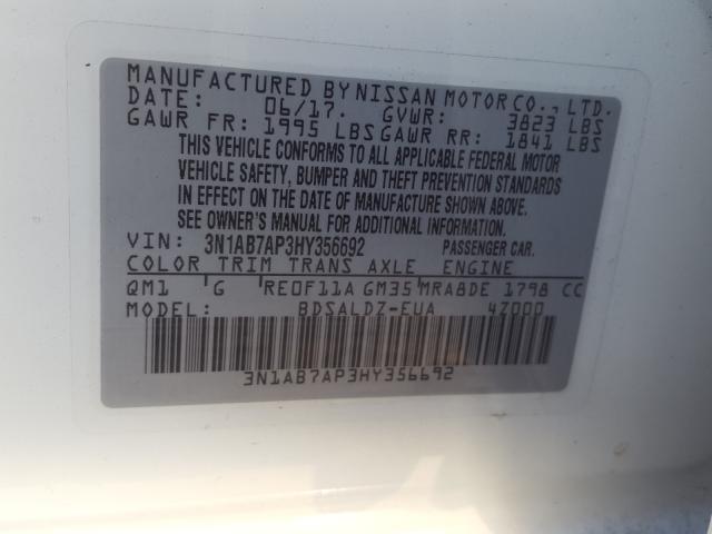 2017 NISSAN SENTRA S - 3N1AB7AP3HY356692