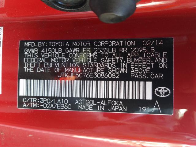 2014 TOYOTA SCION TC JTKJF5C76E3086082