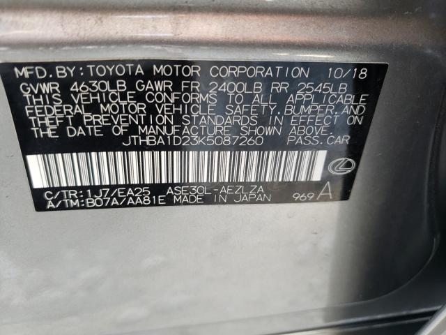 2019 LEXUS IS 300 JTHBA1D23K5087260