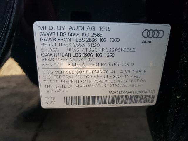 VIN WA1D7AFP1HA074129 2017 Audi Q5, Premium Plus S-... no.10