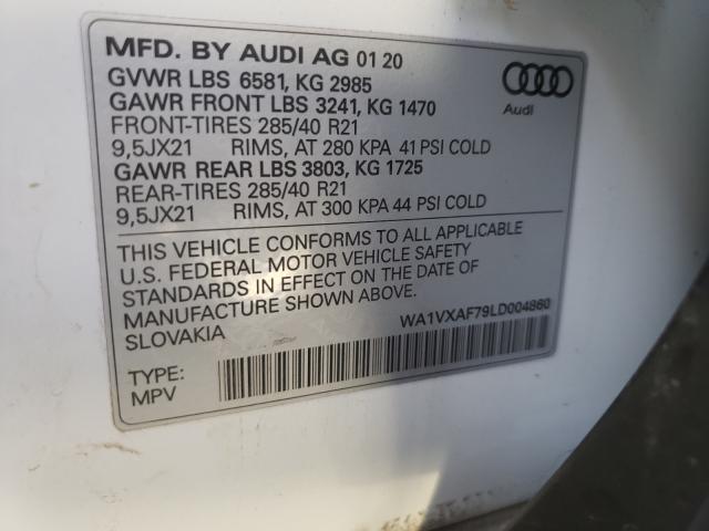 VIN WA1VXAF79LD004860 2020 Audi Q7, Prestige no.10