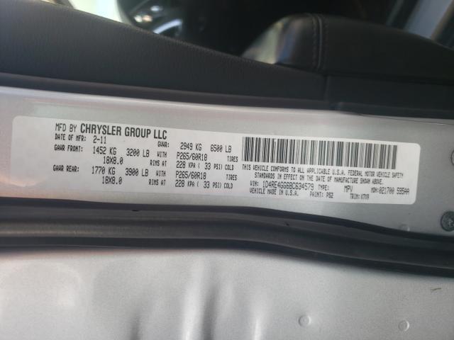 2011 DODGE 100 1D4RE4GG6BC634579