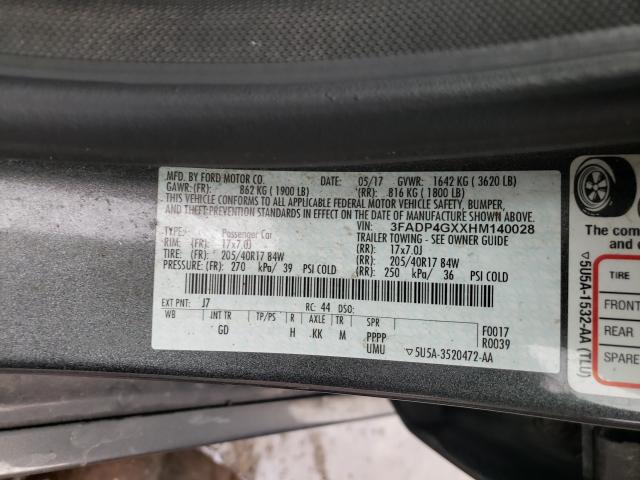 2017 FORD FIESTA ST 3FADP4GXXHM140028