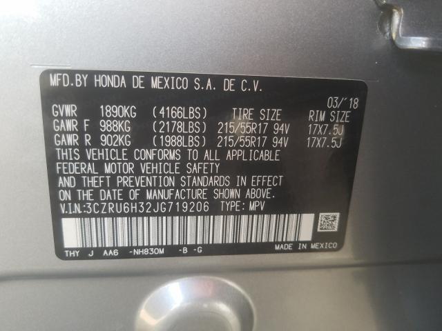 2018 HONDA HR-V LX 3CZRU6H32JG719206