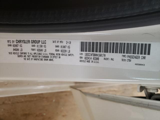 2010 DODGE AVENGER SX 1B3CC4FB8AN160170