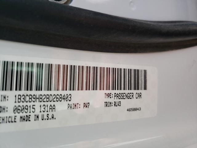 2011 DODGE CALIBER UP 1B3CB9HB2BD268403