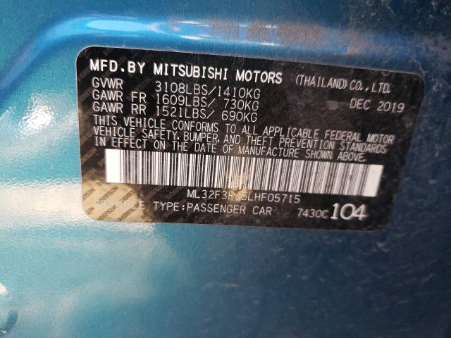 2020 MITSUBISHI MIRAGE G4 ML32F3FJ5LHF05715