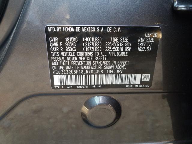 2020 HONDA HR-V SPORT 3CZRU5H18LM709356