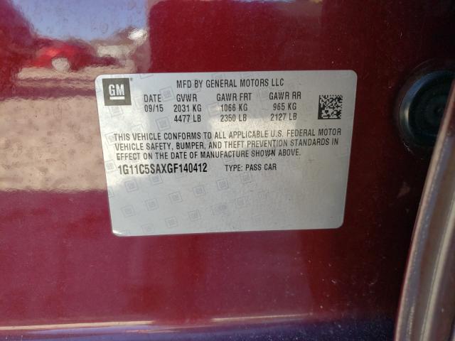 2016 CHEVROLET MALIBU LIM 1G11C5SAXGF140412