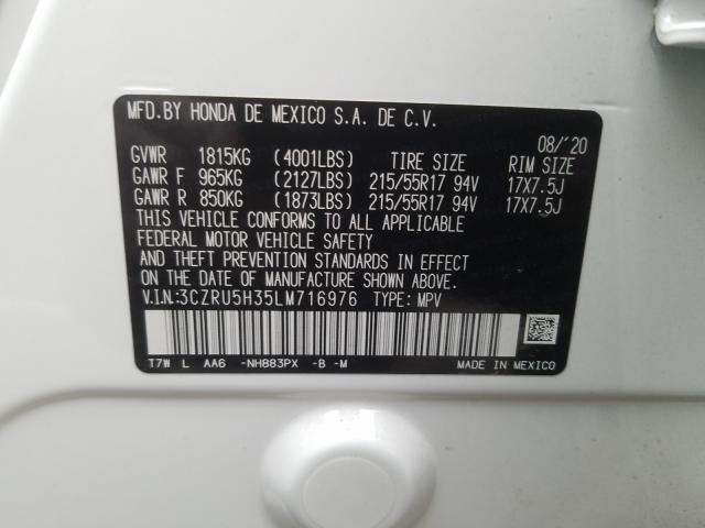 2020 HONDA HR-V LX 3CZRU5H35LM716976