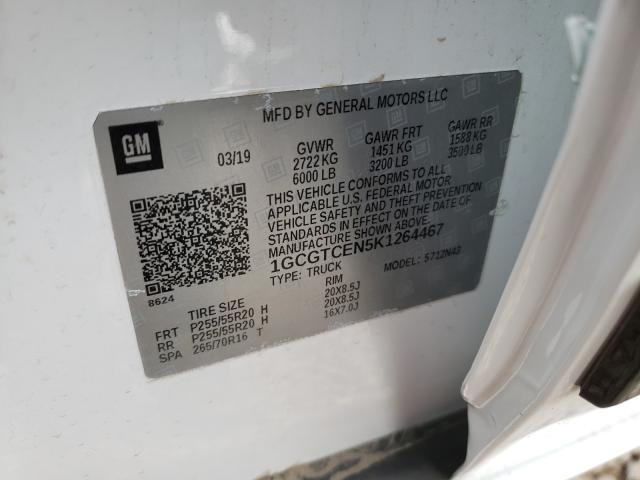 2019 CHEVROLET COLORADO L 1GCGTCEN5K1264467