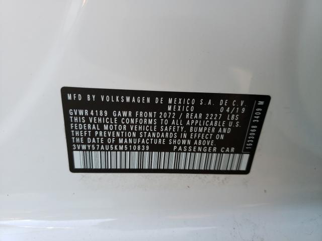 2019 VOLKSWAGEN GOLF SPORT 3VWY57AU5KM510839