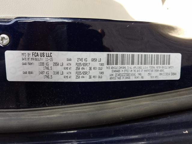 2016 DODGE GRAND CARA 2C4RDGCG7GR210141