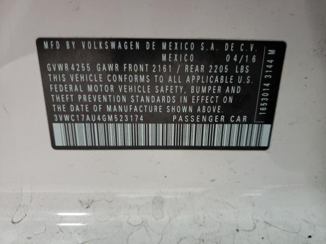 2016 VOLKSWAGEN GOLF SPORT 3VWC17AU4GM523174