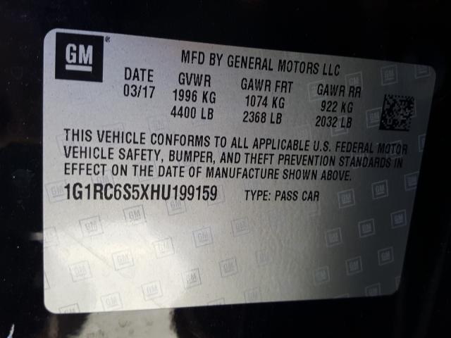 2017 CHEVROLET VOLT LT 1G1RC6S5XHU199159
