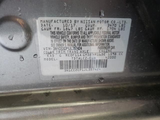 2018 NISSAN VERSA NOTE 3N1CE2CP1JL357424