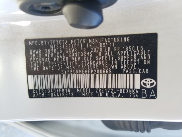 2015 TOYOTA COROLLA L - 5YFBURHE6FP200669