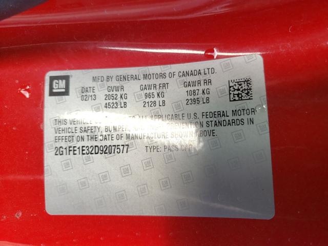 2013 CHEVROLET CAMARO LS 2G1FE1E32D9207577