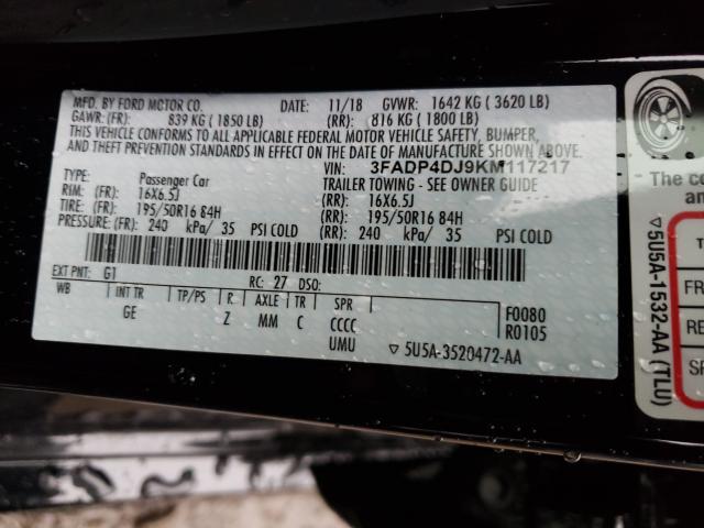 2019 FORD FIESTA ST 3FADP4DJ9KM117217