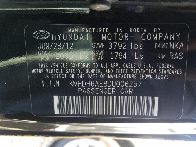 2013 HYUNDAI ELANTRA CO KMHDH6AE8DU006257