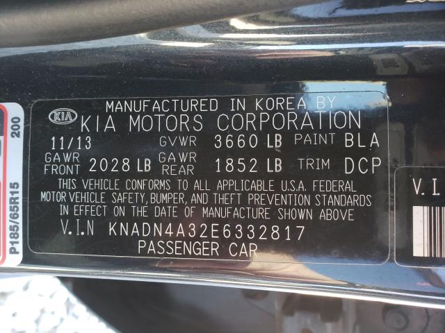 2014 KIA RIO EX KNADN4A32E6332817