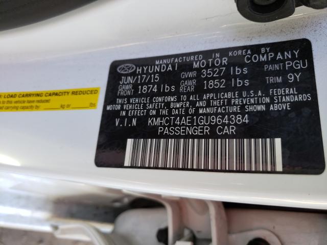 2016 HYUNDAI ACCENT SE KMHCT4AE1GU964384